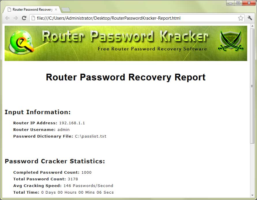 Router Password Decryptor 4.0
